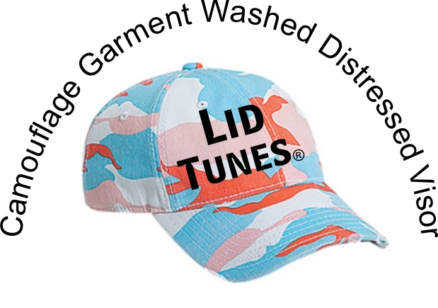 Lid Tunes Garment Washed Distressed Visor Cap